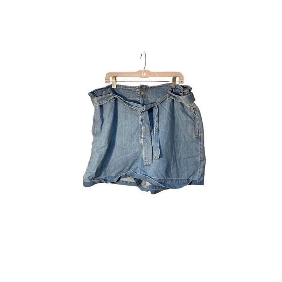 Ann Taylor Women’s Denim Paperbag Plus Size Shorts Size XXL - Picture 1 of 4